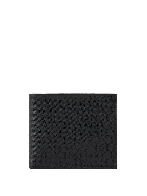 ARMANI EXCHANGE PORTAFOGLIO All Over logo print black/ultra marine - Men’s Wallets