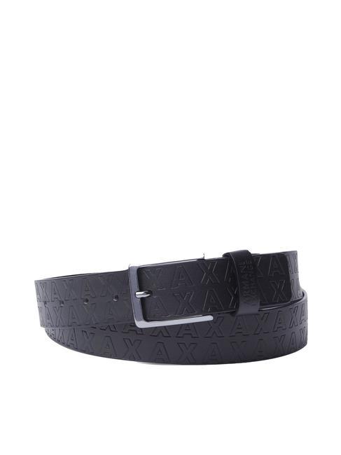 ARMANI EXCHANGE LOGO ALL OVER Leather belt Black - Belts