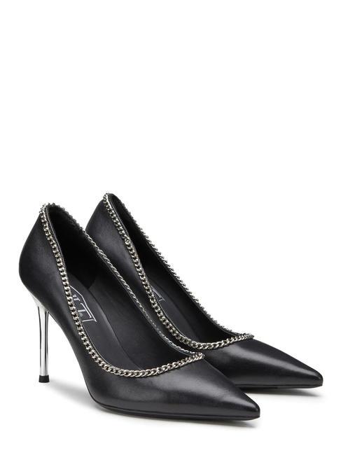 CULT QUEEN 3878 Leather pumps with chain black - Women’s shoes