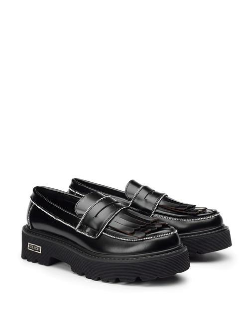 CULT SLASH 3904 Loafers with tassel and rhinestones black - Women’s shoes