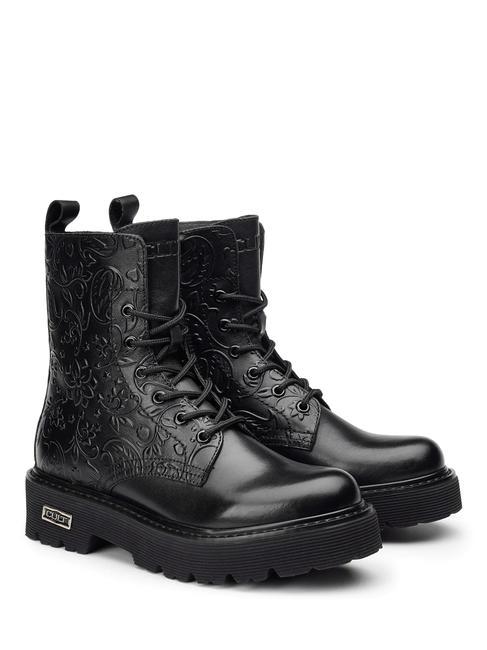 CULT SLASH 3905 St paisley leather amphibian ankle boots black - Women’s shoes