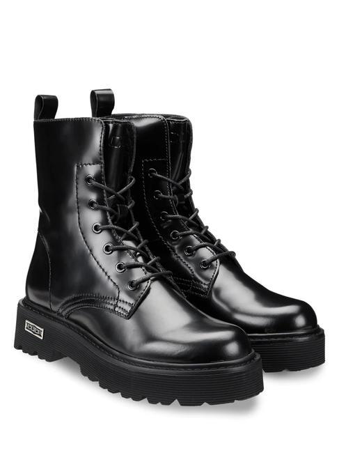 CULT SLASH Leather combat boots black - Women’s shoes