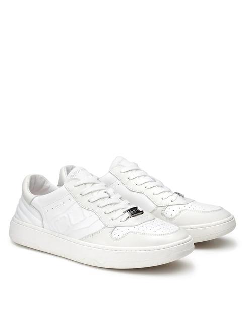 CULT IRON 3992 Embossed logo leather sneakers white - Men’s shoes