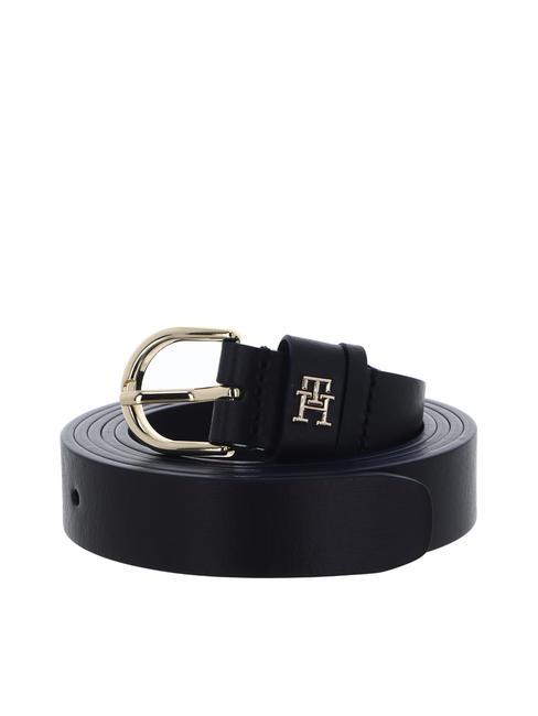 TOMMY HILFIGER ESSENTIAL EFFORTLESS Leather belt space blue - Belts