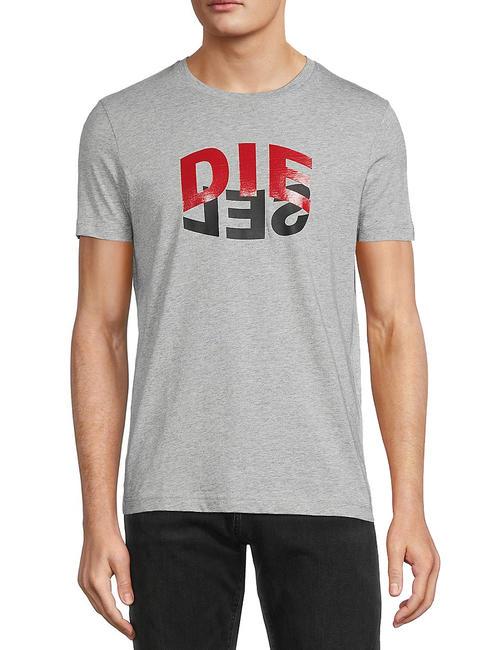 DIESEL T-DIEGOS Cotton T-shirt grey - T-shirt