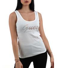 GUESS LOGO GLITTER Cotton tank top - T-shirt