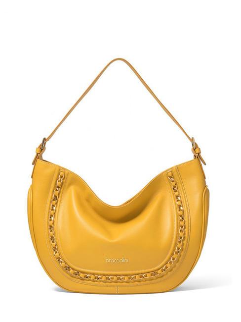 BRACCIALINI NORA Leather shoulder bag yellow - Women’s Bags