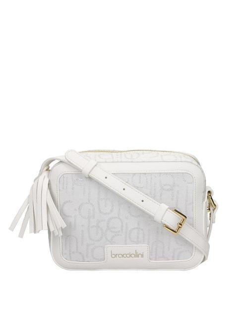 BRACCIALINI FONT Jacquard camera bag white - Women’s Bags