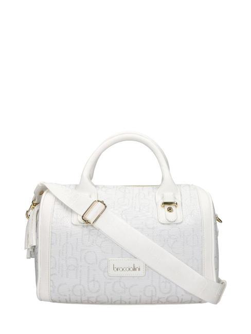 BRACCIALINI FONT Jacquard shoulder bag white - Women’s Bags