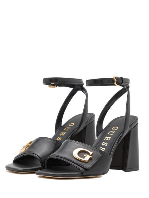 GUESS KERNARA High leather sandals BLACK - Women’s shoes