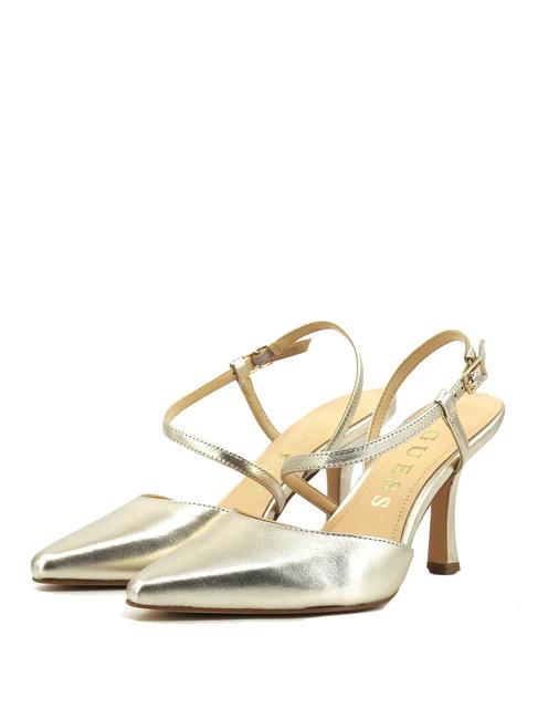 GUESS SHAPLY  Leather décolleté sandals platinum - Women’s shoes