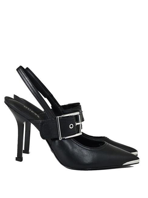 GUESS AYAR Leather slingback pumps BLACK - Women’s shoes