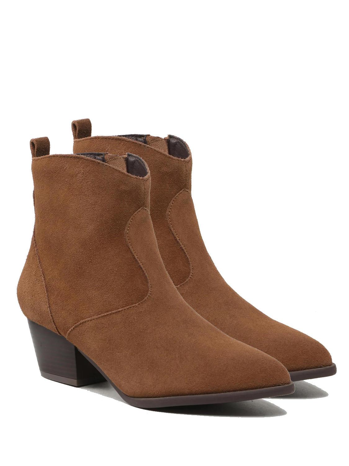 Guess Boyta Suede Ankle Boots Cognac Buy At Outlet Prices