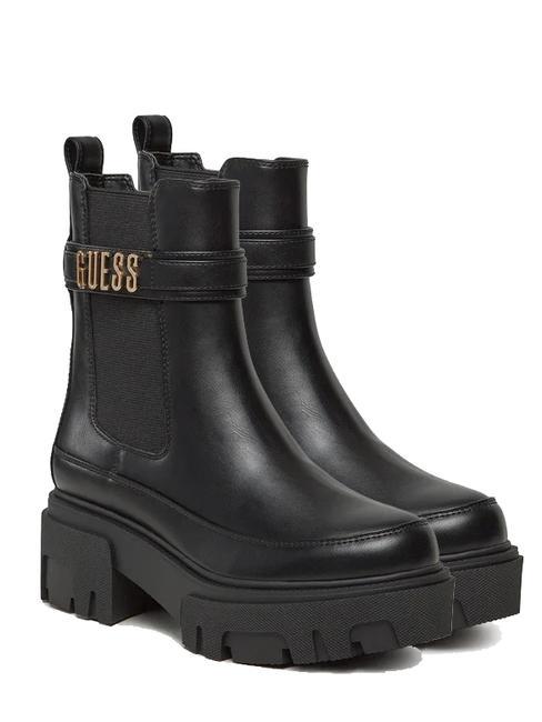 GUESS YELMA Metallic logo ankle boots BLACK - Women’s shoes