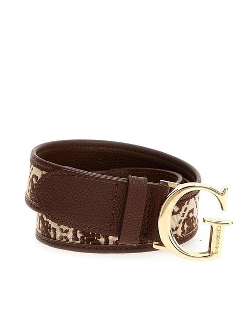 GUESS SHEMARA Jacquard insert belt brown - Belts