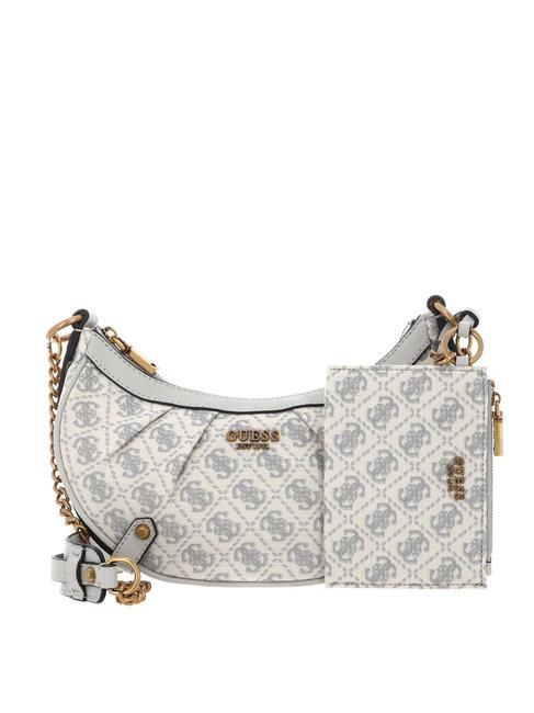 GUESS CLELIA Jacquard shoulder bag with pouch where logo - Women’s Bags