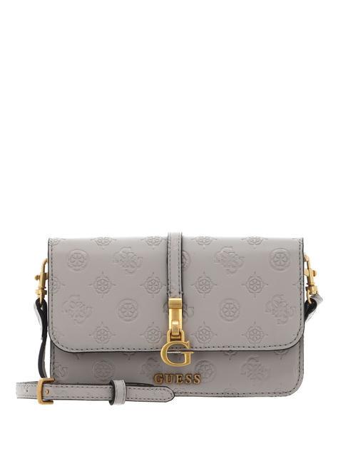 GUESS G JAMES Small bag with shoulder flap taupe logo - Women’s Bags