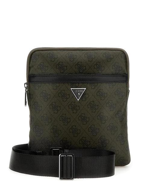 GUESS VEZZOLA Smart Flat bag military green/black - Over-the-shoulder Bags for Men
