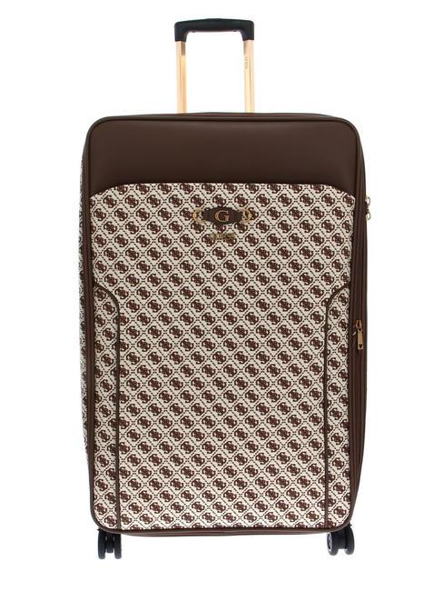 GUESS IZZY 28 Large size expandable trolley brown - Semi-rigid Trolley Cases