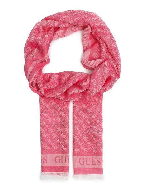 GUESS 4G LOGO Jacquard fabric scarf magenta - Scarves