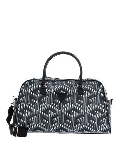 GUESS WILDER Weekend bag with shoulder strap black logo - Duffle bags