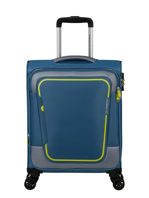 AMERICAN TOURISTER PULSONIC Smart expandable hand luggage coronet blue - Hand luggage