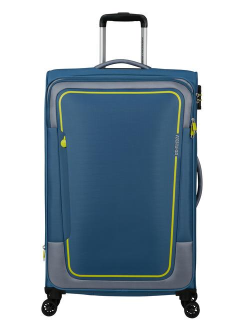 AMERICAN TOURISTER PULSONIC Large expandable trolley coronet blue - Semi-rigid Trolley Cases