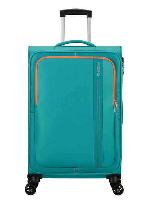 AMERICAN TOURISTER SEA SEEKER Medium size trolley aqua / green - Semi-rigid Trolley Cases