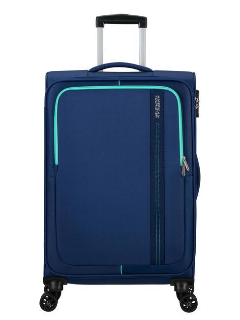 AMERICAN TOURISTER SEA SEEKER Medium size trolley COMBAT NAVY - Semi-rigid Trolley Cases