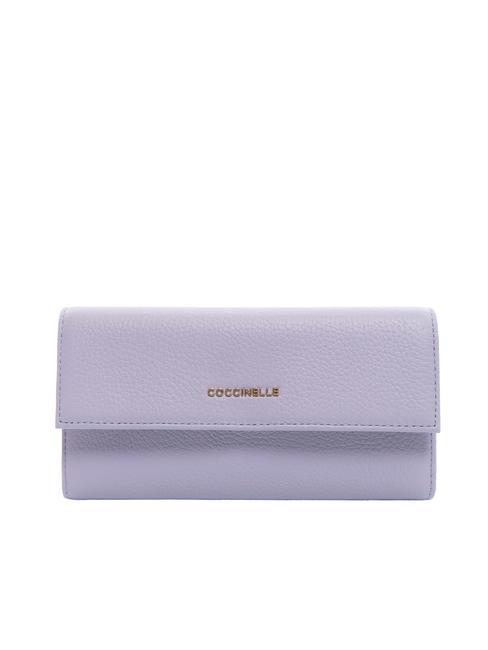 COCCINELLE METALLIC SOFT Wallet in hammered leather lav./lav. - Women’s Wallets