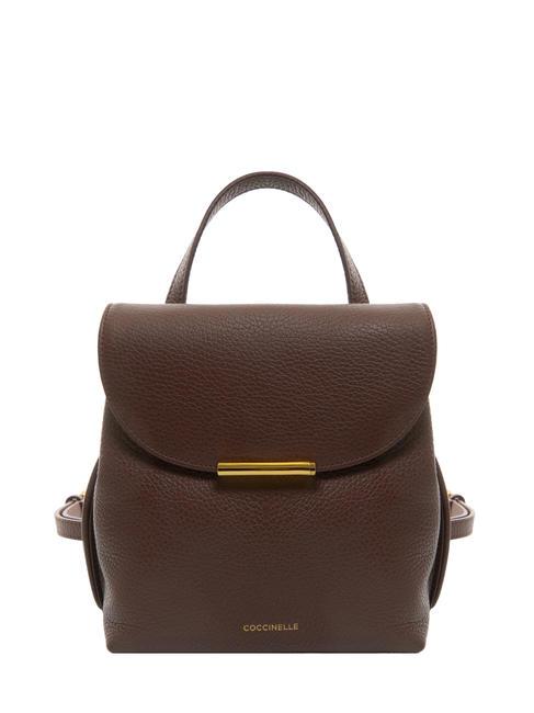 COCCINELLE PRIMROSE Mini textured leather backpack carob - Women’s Bags