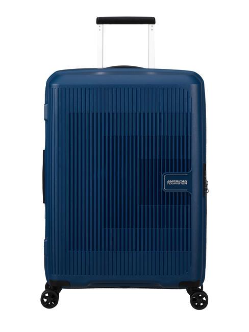 AMERICAN TOURISTER AEROSTEP Expandable medium size trolley BLUE - Rigid Trolley Cases