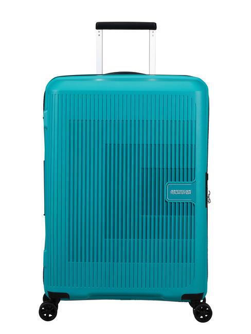 AMERICAN TOURISTER AEROSTEP Expandable medium size trolley turquoise tonic - Rigid Trolley Cases