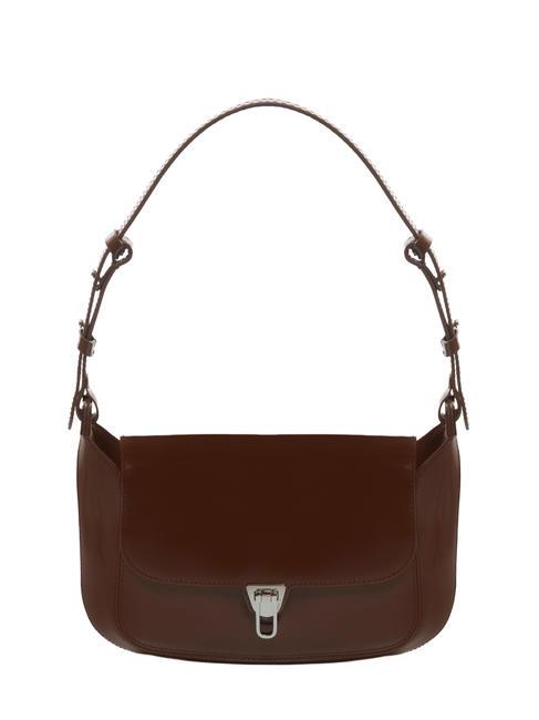 COCCINELLE CRISTHY SHINY Leather shoulder bag carob - Women’s Bags