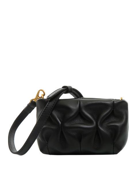 COCCINELLE OPHELIE GOODIE Micro shoulder bag in leather Black - Women’s Bags