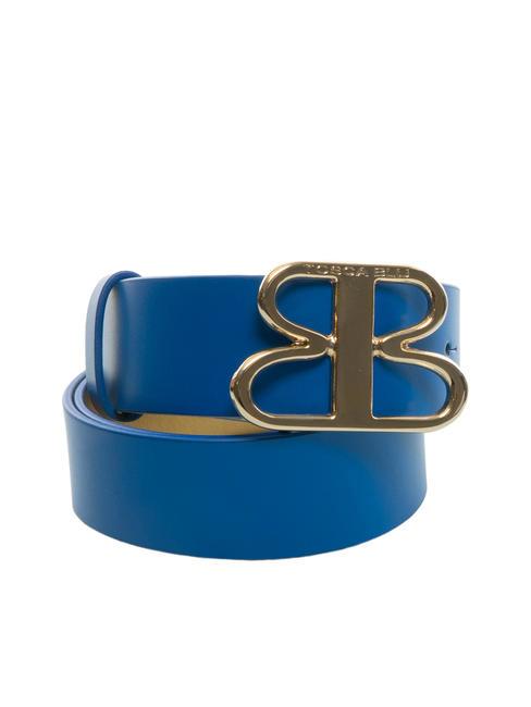 TOSCA BLU LOGO Leather belt electric blue - Belts
