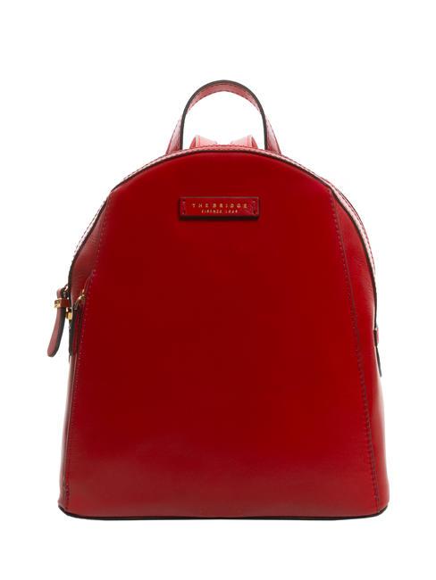 THE BRIDGE COSTANZA Leather backpack cherry / gold - Women’s Bags