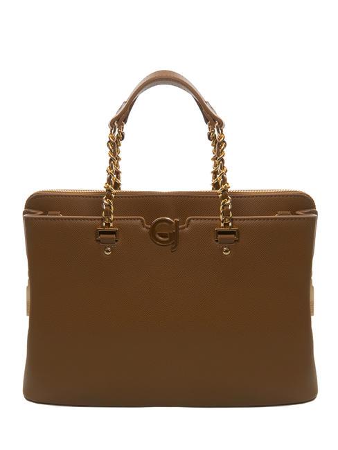 GAUDÌ ZAFFIRA Folder bag with chain handles camel - Women’s Bags