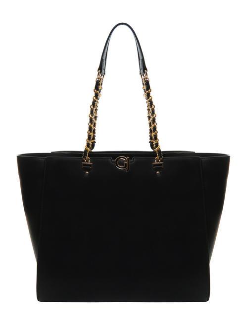 GAUDÌ ZAFFIRA Shopping bag with chain handles BLACK - Women’s Bags
