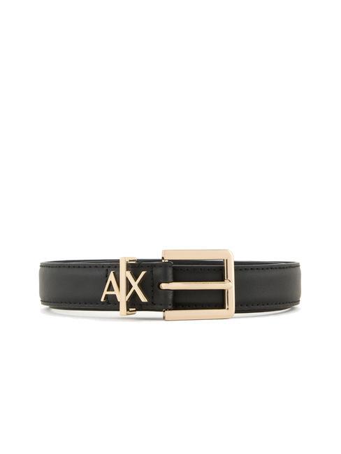 ARMANI EXCHANGE TONGUE Leather belt Black - Belts