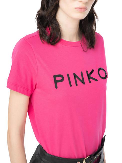 PINKO STAR Shiny print jersey T-shirt pink pinko - T-shirt