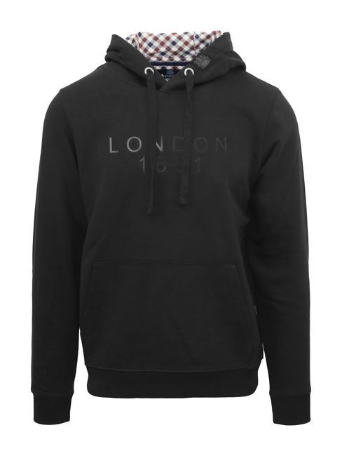 AQUASCUTUM BOLD LONDON 1851 Cotton sweatshirt with hood black - Sweatshirts