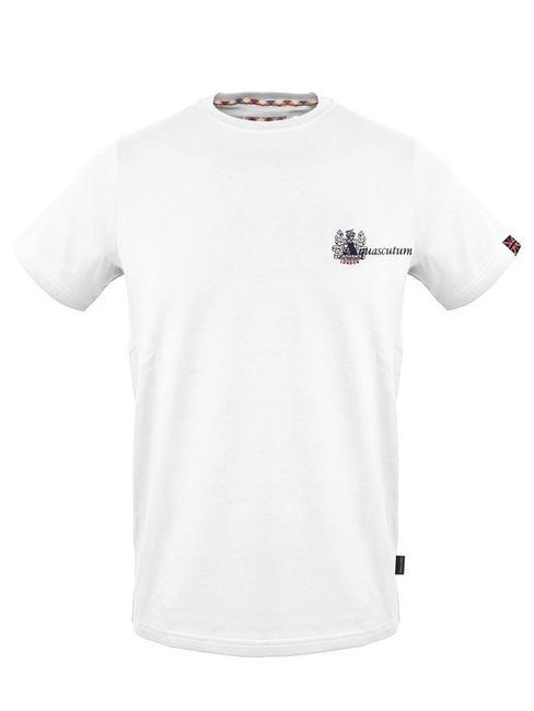 AQUASCUTUM STEMMA LOGO Cotton T-shirt white - T-shirt