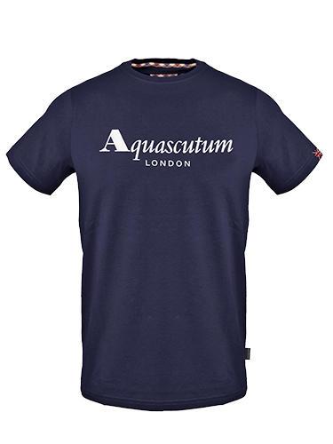 AQUASCUTUM MAXI LOGO Cotton T-shirt navy - T-shirt