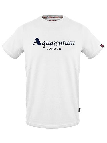 AQUASCUTUM MAXI LOGO Cotton T-shirt white - T-shirt
