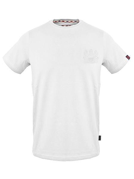 AQUASCUTUM TONAL ALDIS LOGO Cotton T-shirt white - T-shirt