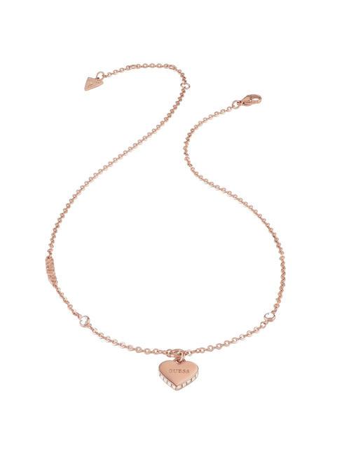 GUESS FALLING IN LOVE Heart necklace ROSE GOLD - Necklaces