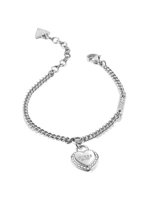 GUESS FINE HEART Bracelet with charm SILVER - Bracelets
