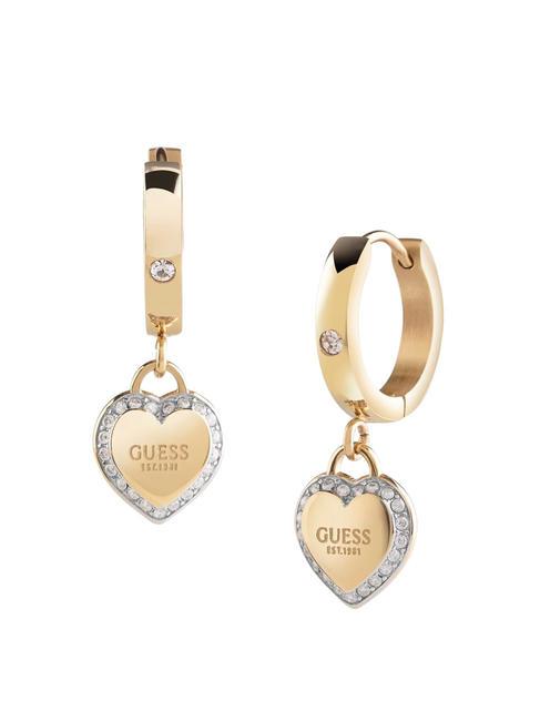 GUESS FINE HEART Pendant earrings yellow gold - Earrings