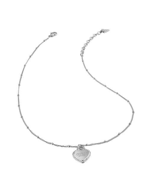 GUESS FINE HEART Necklace with charm SILVER - Necklaces